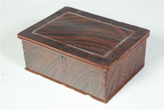 GRAIN DECORATED BOX.  American