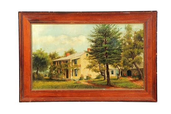 PAINTING OF A YELLOW HOUSE (AMERICAN