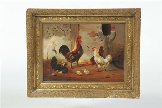 SCENE WITH CHICKENS (AMERICAN 