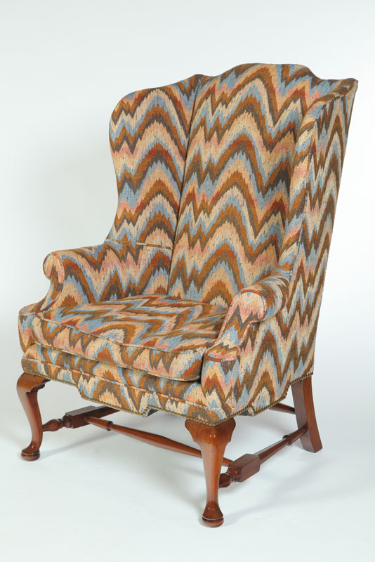 QUEEN ANNE -STYLE WING CHAIR. 