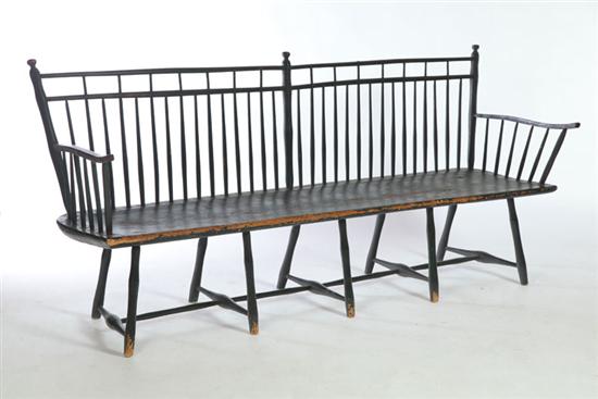 WINDSOR BENCH.  American  mid 19th century