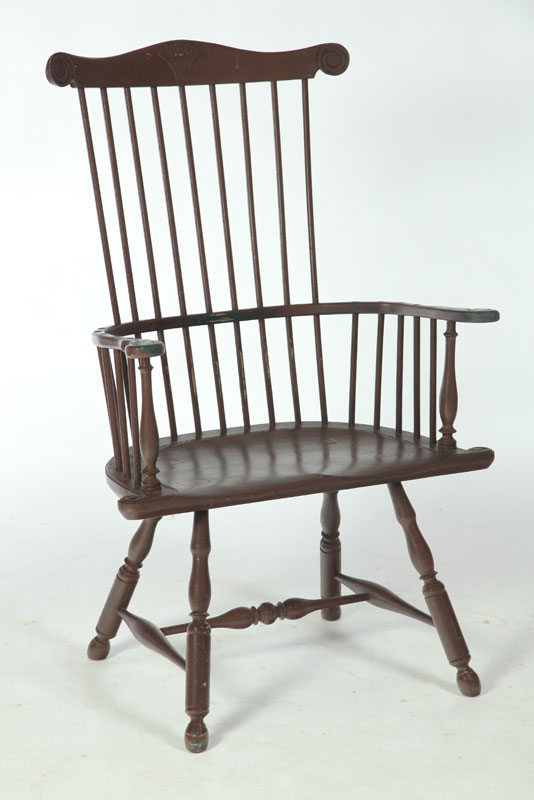 WINDSOR STYLE ARMCHAIR.  American