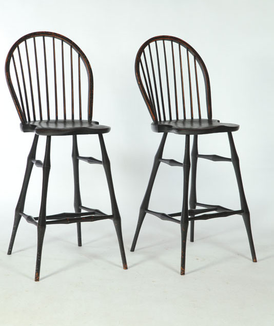 TWO WINDSOR CHAIRS.  David T. Smith