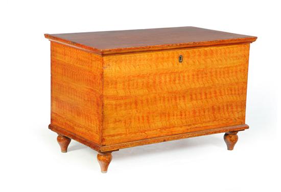 DECORATED BLANKET CHEST American 1215f6