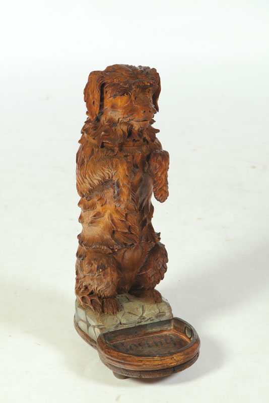 WELL DETAILED DOG CARVING English 121627