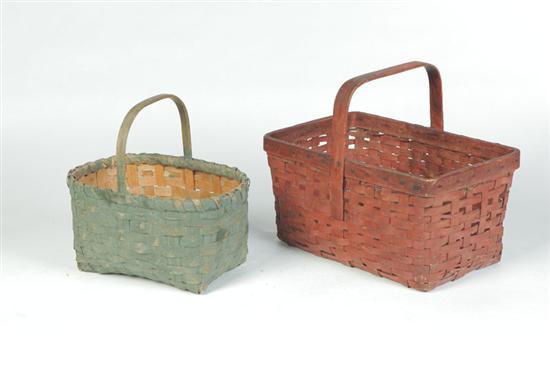 TWO BASKETS.  American  late 19th