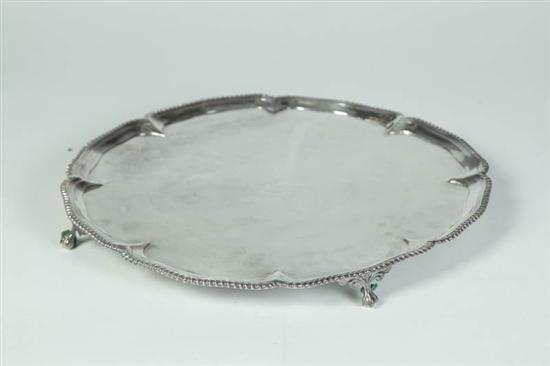 SILVERPLATE TRAY.  European  late