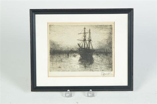  PRINT OF A SHIP BY LEWIS HENRY 12167f