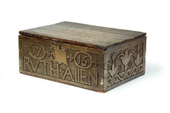 BRIDE'S OR BIBLE BOX.  Attributed