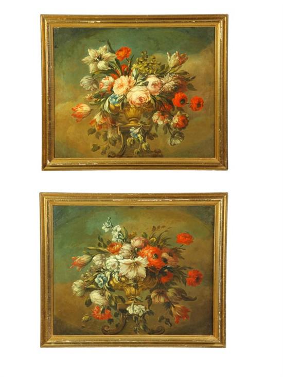 PAIR OF FLORAL STILL LIFES EUROPEAN 12168b