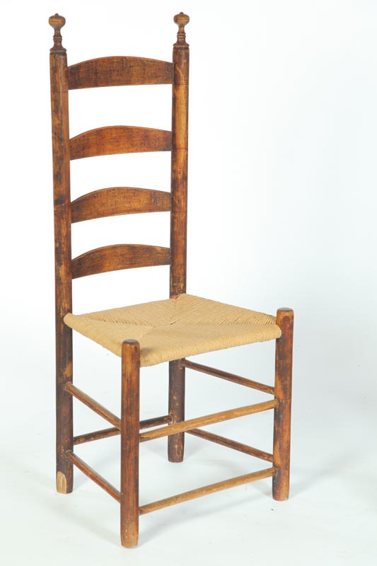 LADDERBACK CHAIR.  Traces of old finish