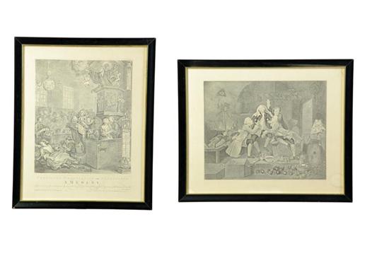 TWO PRINTS AFTER WILLIAM HOGARTH 1216d8