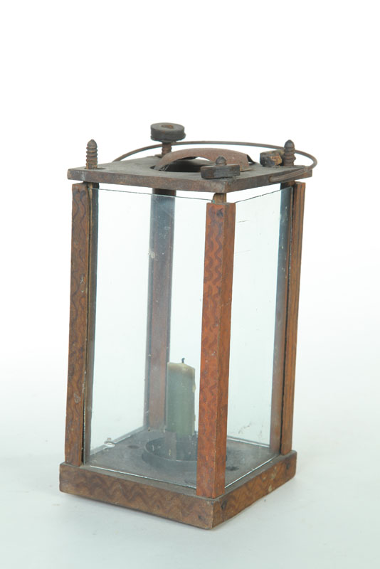 DECORATED WOODEN CANDLE LANTERN  1216f9