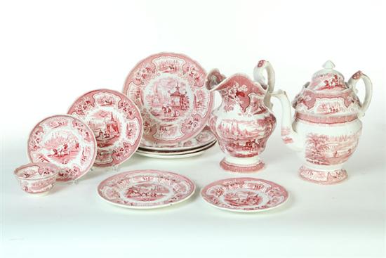 LARGE SET OF RED STAFFORDSHIRE  121702