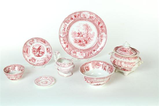 SEVENTEEN PIECES OF RED STAFFORDSHIRE  121703