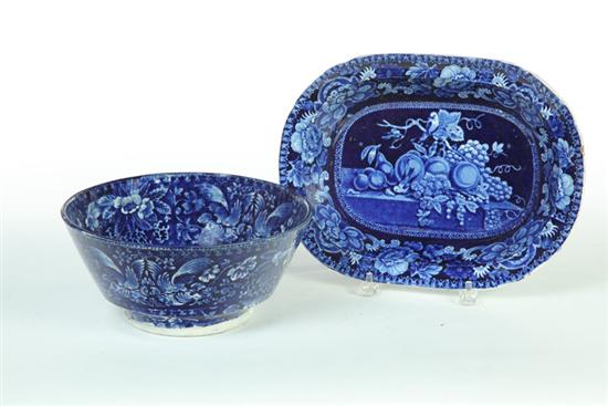 TWO STAFFORDSHIRE SERVING PIECES.