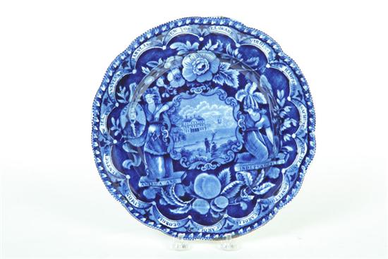 HISTORICAL BLUE STAFFORDSHIRE PLATE  121750