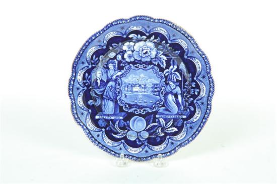 HISTORICAL BLUE STAFFORDSHIRE PLATE  12174b