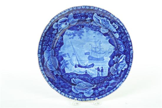 HISTORICAL BLUE STAFFORDSHIRE PLATE.