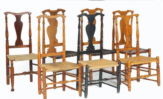 EIGHT EARLY CHAIRS American  121754