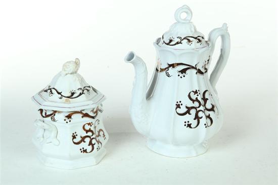 GROUP OF IRONSTONE  COFFEE BERRY PATTERN.