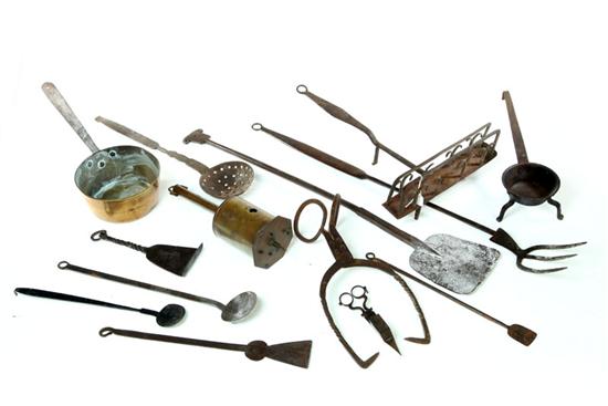 GROUP OF HEARTH IMPLEMENTS.  American