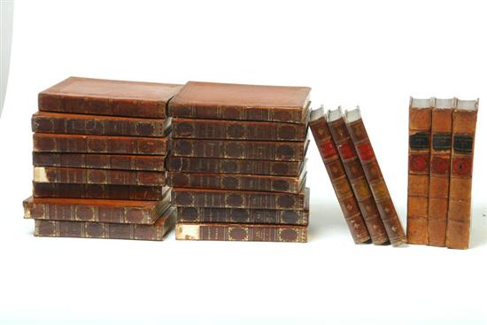 TWENTY-TWO EARLY LEATHERBOUND VOLUMES.