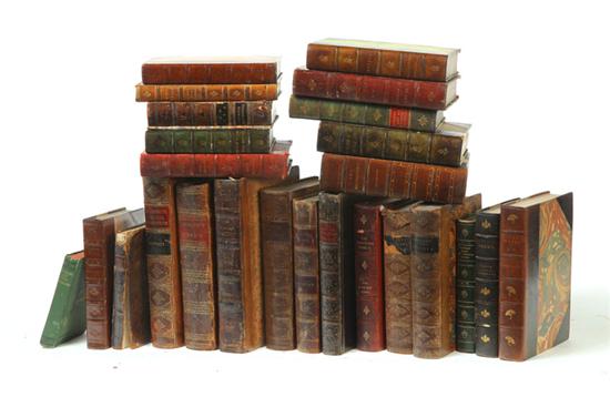 TWENTY-FOUR EARLY LEATHERBOUND VOLUMES.