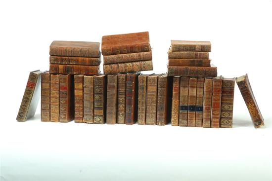 THIRTY ONE EARLY LEATHERBOUND VOLUMES  1217e4