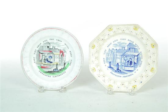 TWO STAFFORDSHIRE CHILDREN S PLATES  121873