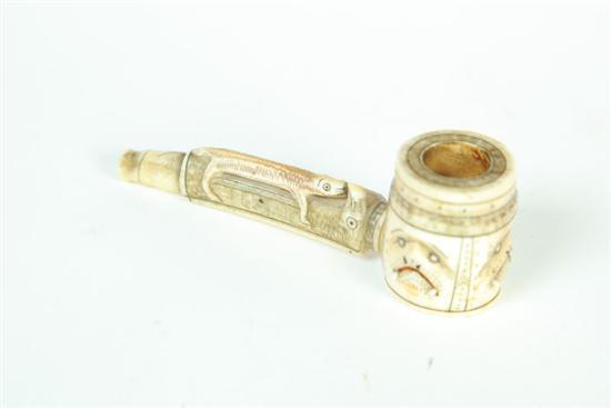 CARVED PIPE.  Eskimo  early 20th