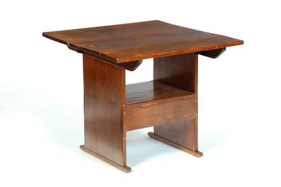 SMALL COUNTRY HUTCH TABLE.  American