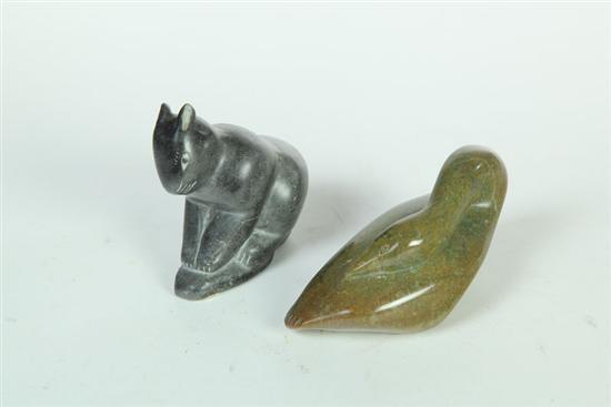 TWO INUIT CARVINGS Canada mid 1218b1