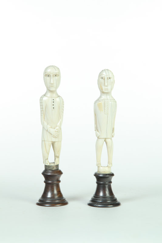 CARVED FIGURES.  Eskimo  early 20th