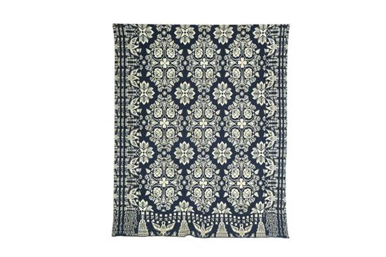 JACQUARD COVERLET American 1840 1218c2