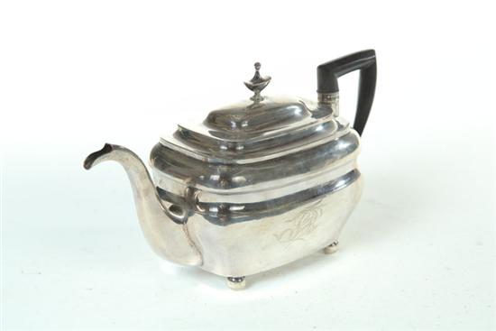 SILVER TEAPOT.  Marked for Isaac Hutton