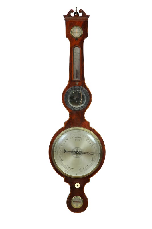 BAROMETER  England  19th century. Mahogany