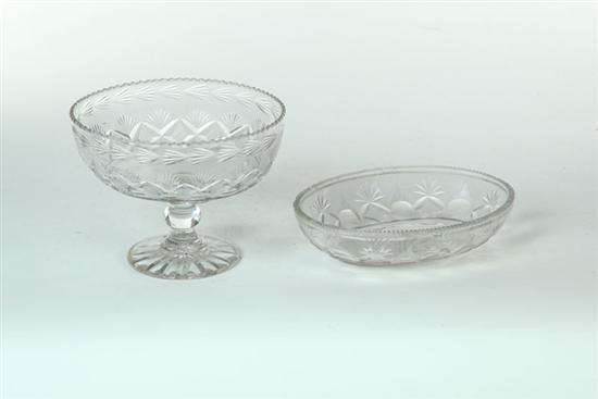 TWO PIECES OF MIDWESTERN CUT GLASS 1218fb