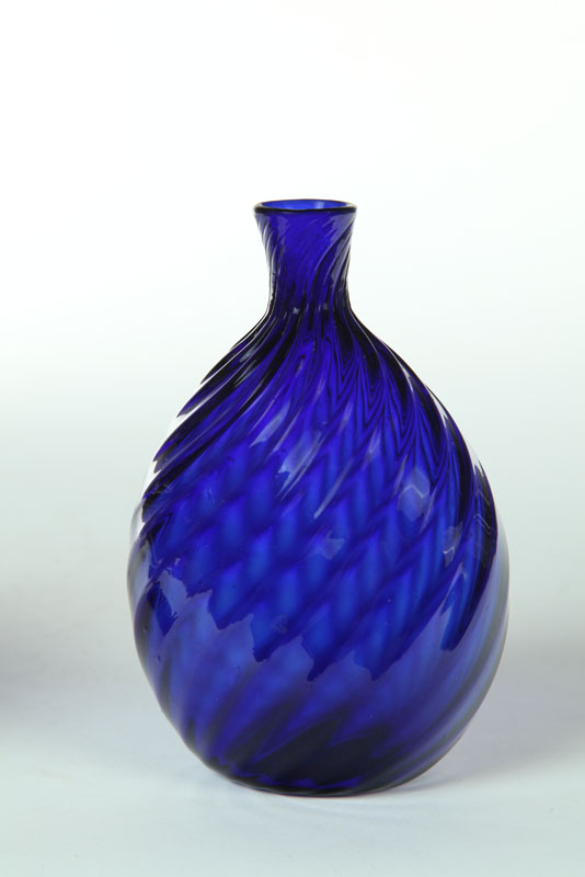 FLASK.  American  19th century  glass.