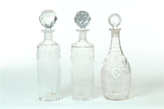 THREE EARLY CUT AND ENGRAVED SPIRITS 12193b