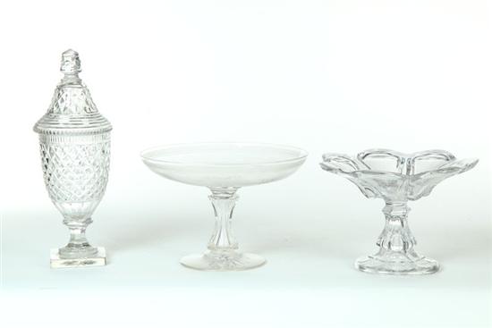 THREE PIECES OF GLASS.  American  mid