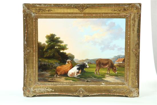 PASTORAL LANDSCAPE WITH COWS ENGLISH 121955