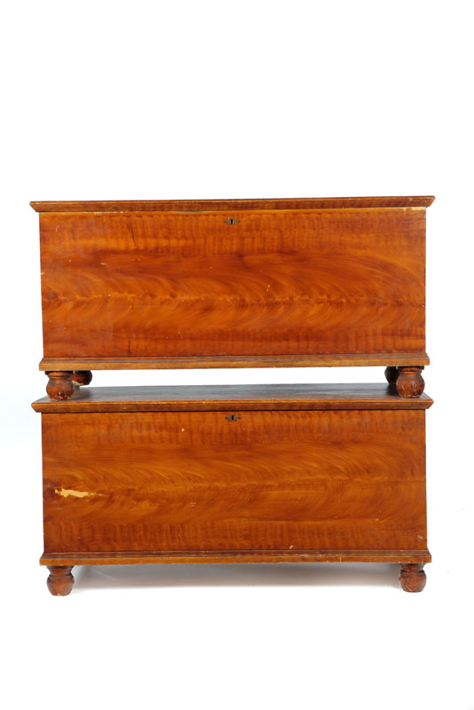 PAIR OF DECORATED BLANKET CHESTS  121962