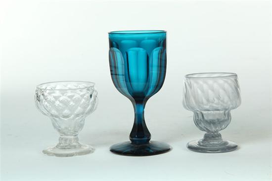 THREE PIECES OF GLASS.  American