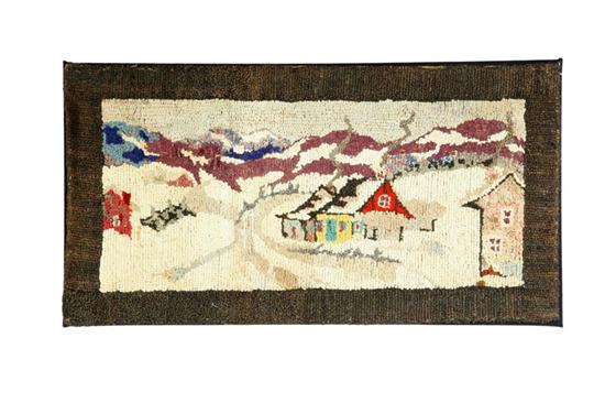 HOOKED RUG American early 20th 121992