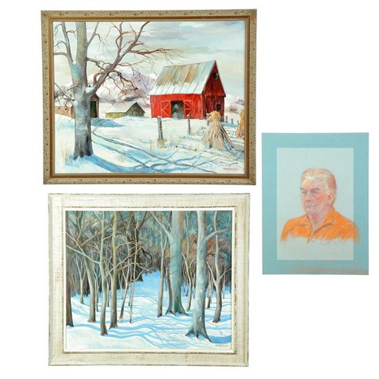 TWO WINTER LANDSCAPES BY STEPHEN