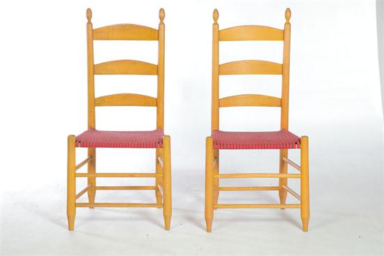 PAIR OF SHAKER SIDE CHAIRS.  Union