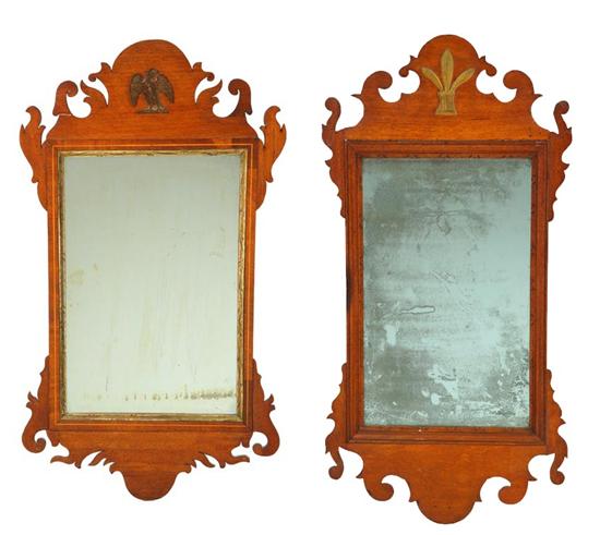 TWO CHIPPENDALE MIRRORS.  American