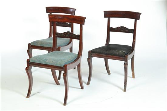 SET OF TWELVE CLASSICAL SIDE CHAIRS.