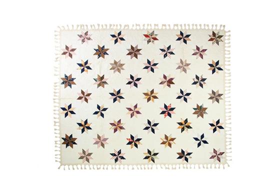 PIECED QUILT American mid 19th 1219d1